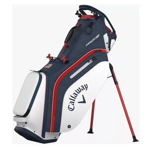 New Arrivals! 14 Stand Bag Callaway 2025 Fairway - Navy Hounds/Red